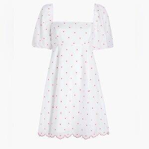 Hill House The Matilda Mini Dress in Cherry Organza Dot Size: L